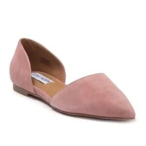 Steve Madden Khai D'Orsay Flats Women’s Mauve Leather Suede